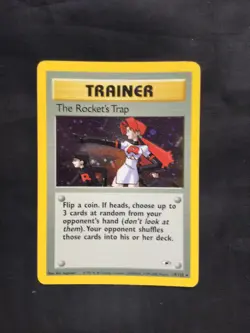 Pokemon Cards: Gym Heroes Rare Holo: The Rocket's Trap 19/132 - Image 1