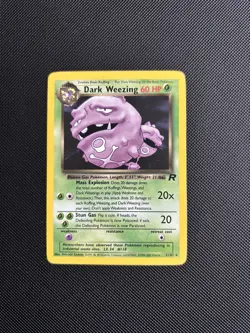 Pokemon Card Team Rocket Dark Weezing 31/82 Non Holo WOTC - Image 1