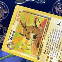 Raichu 29/62 1st Edition Rare Non-Holo Fossil Set Pokemon Card LP - Image 3