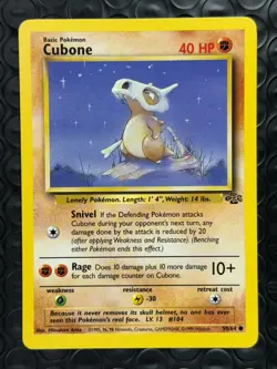 Cubone 50/64 Base Set Series Jungle Common 1999 Basic Pokemon Card TCG WOTC NM - Image 1