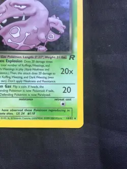 Pokemon Cards: Team Rocket Rare Holo: Dark Weezing 14/82 - Image 5