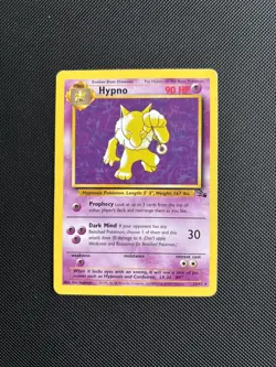 Pokemon Card Fossil Set Non Holo Hypno 23/62 WOTC - Image 1