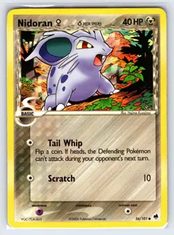 Nidoran Delta Species 35/101 EX Dragon Frontiers Pokemon Card Common - Lp - Image 1