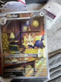 Pokemon TCG Herdier White Flare Illustration Rare Card 155/086 - Image 1