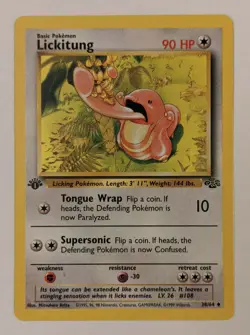 Lickitung 1st Edition 1999 Jungle Set 38/64 Pokemon Card NM - Image 1