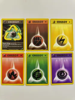1st Edition Energy Cards - Neo Genesis Cards 105-111 Pokemon Cards - Mint - Image 1
