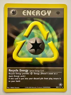1st Edition Energy Cards - Neo Genesis Cards 105-111 Pokemon Cards - Mint - Image 2