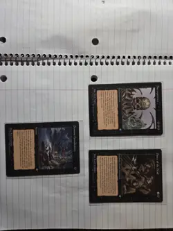 3 card lot Magic The Gathering Ice Age Necropotence, Demonic Consultation And... - Image 1
