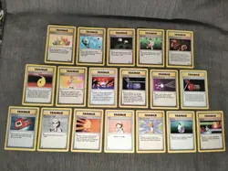 1999 NM Vintage Pokemon Trainer Cards - 18 Total - Great Condition No Duplicates - Image 1