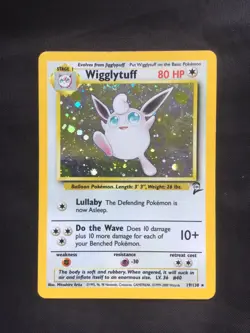 Pokemon Cards: Base Set 2 Rare Holo: Wiiglytuff 19/130 - Image 1