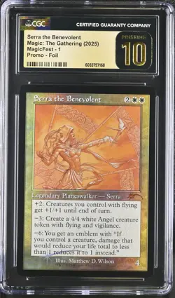 SERRA THE BENEVOLENT Promotional MagicCon Foil Mythic CGC Pristine 10 MTG [NOS] - Image 1