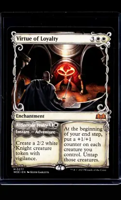 MTG Magic the Gathering WOE Wilds of Eldraine Showcase #277 Virtue of Loyalty - Image 1