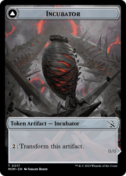 x4 Incubator // Phyrexian TMOM March of the Machine MOM MTG 17 TOKEN M/NM 4x - Image 1