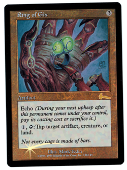 Ring of Gix - MTG (SP+/NM Quality FOIL) - Urza's Legacy - See pics/scans! - Image 1
