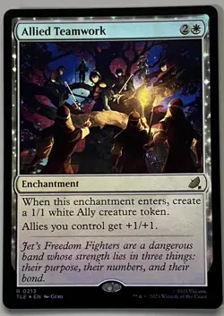 MTG Avatar: TLE Allied Teamwork Enchantment RARE FOIL #0213 - Image 1