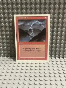 Magic the Gathering | Revised Edition | Lightning Bolt | #162 | MP | - Image 1