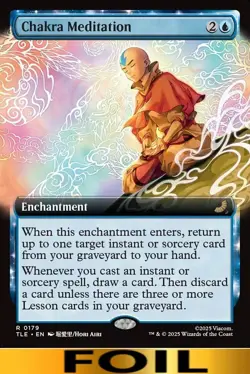 1x - Chakra Meditation - FOIL EXTENDED ART #179 - Avatar: Eternal - NM MTG - Image 1