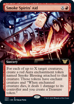Smoke Spirits' Aid - Extended Art NM, English MTG Kamigawa: Neon Dynasty - Image 1