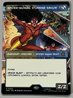 MTG Marvel’s Spider-Man Spider-Woman Legendary Creature RARE REGULAR #0230 - Image 1
