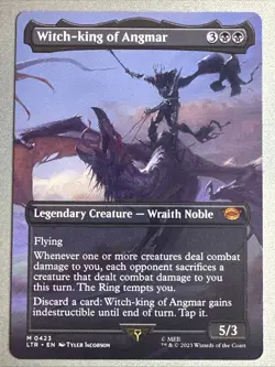 MTG / Witch-king of Angmar / LTR / #423 / Regular (Borderless) / Mythic / NM - Image 1