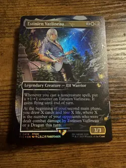 MTG Magic The Gathe Final Fantasy Estinien Varlineau Chocobo Tracks Raised Foil! - Image 1