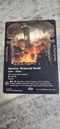 Kavaron, Memorial World (Borderless) Edge of Eternities Regular Land Planet MTG - Image 1