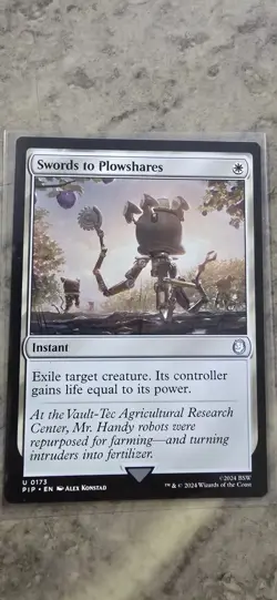 Swords to Plowshares Universes Beyond: Fallout Regular Instant Uncommon MTG NM - Image 1