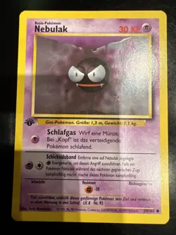 Pokemon Nebulak 50/102 Base Set 1st Edition 1999 German - Image 1