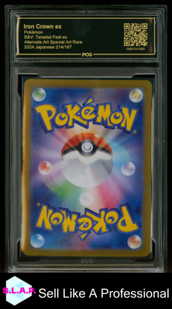 IRON CROWN POKEMON 214/187 2024 S&V TERASTAL FEST EX ALT ART JAPANESE PCG 9.5 - Image 2