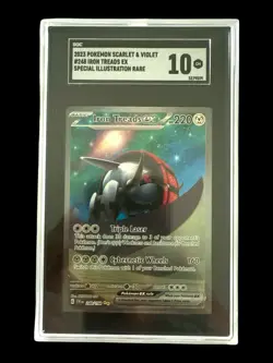 ‼2023 POKEMON SCARLET & VIOLET #248 IRON TREADS EX SIR! SGC GRADE 10! 💨 - Image 1