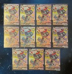 11x Pokemon Dragapult VMax Rainbow Holo Black Star Promo SWSH097 Mint Box Fresh - Image 1