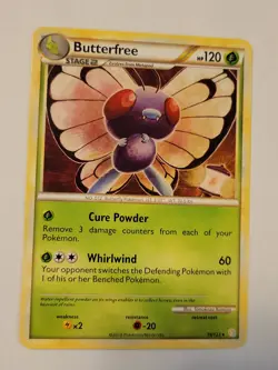 Pokemon TCG - Butterfree 16/123 Non-Holo Rare - HGSS Base Set - LP - Image 1