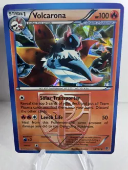 Pokemon TCG Volcarona Plasma Blast 13/101 Exclusive Cracked Ice Holo HP - Image 1