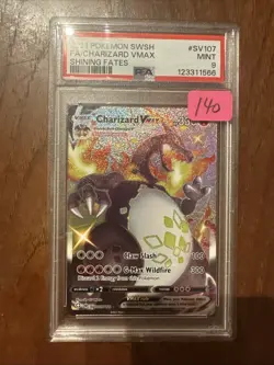 Pokemon TCG Shining Fates Charizard VMAX SV107/SV122 2021 Shiny PSA 9 Mint Rare - Image 1
