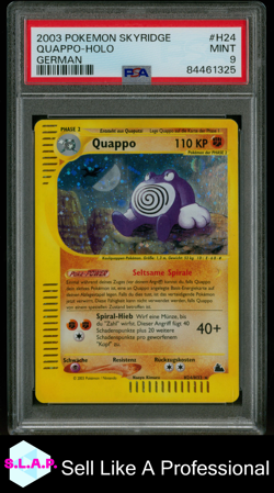 QUAPPO-HOLO GERMAN POKEMON SKYRIDGE 2003 H24 PSA 9 - Image 1