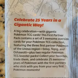 Pokemon TCG: First Partner Pack, Unova Region - 25th Anniversary - New, Sealed! - Image 3