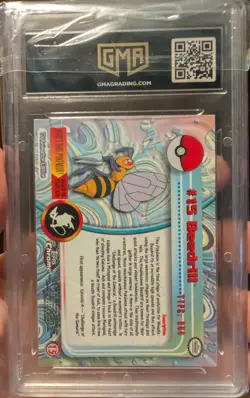 2000 topps chrome pokemon beedrill #15 tv animation edition GMA 10 - Image 2