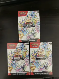 Pokemon TCG Prismatic Evolutions Booster Bundles - LOT of 3 - FACTORY SEALED - Image 1