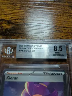 Pokemon Prismatic Evolutions Kieran 174/131 SIR BGS 8.5 - Image 2
