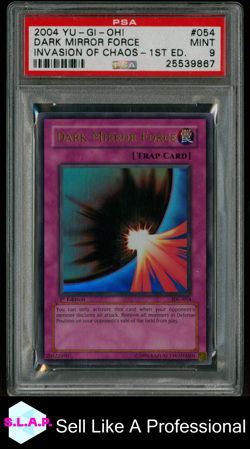 DARK MIRROR FORCE YU-GI-OH! IOC-INVASION OF CHAOS 1ST ED. 2004 054 PSA 9 - Image 1