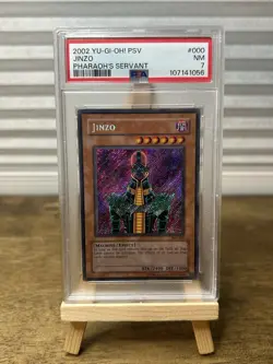 Yu-Gi-Oh Jinzo PSV-000 Pharaoh’s Servant 2002 PSA 7 NM - Image 1