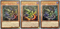 3 x LED2-EN001 Millennium-Eyes Illusionist - Ultra Rare 1st Edition LP/NM YuGiOh - Image 1