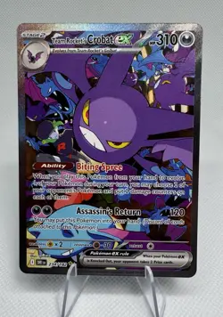 Team Rocket’s Crobat EX 234/182 Illustration Rare-Stellar Crown- Pokemon Card NM - Image 5