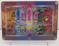 Deerling 165/162 Sawsbuck 166/162 IR Pokemon Cards W/ Extended Art Display Case - Image 1