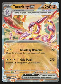 SV04: Paradox Rift Toxtricity ex #100/182 Pokemon Card - Image 1