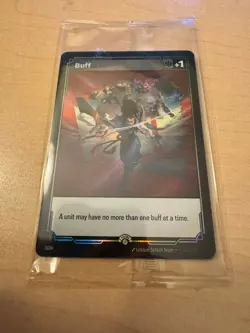 Riftbound “Fist Bump” Buff Double Sided Promo Card (LIMITED EXCLUSIVE) - Image 1
