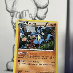 Lucario BW85 Holo Promo Pokemon Card Black & White English - Image 2