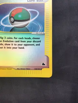 Pokemon Cards: Skyridge Reverse Holo: Lure Ball 128/144 - Image 5