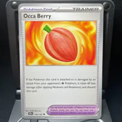 Occa Berry - 140/142 - Pokemon Stellar Crown 2024 - Uncommon Card NM - Image 1