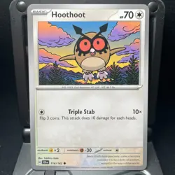 Hoothoot - 114/142 - Pokemon Stellar Crown 2024 - Common Card NM - Image 1